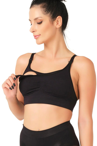 Hook-and-loop Nursing Bra