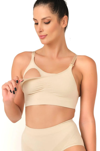 Hook-and-loop Nursing Bra